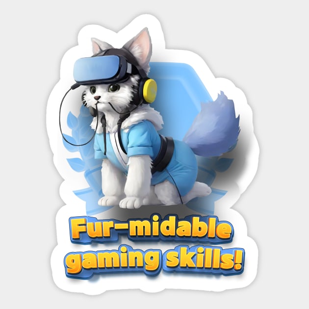 FURmidable Gaming Skills Sticker by TastyVoxels